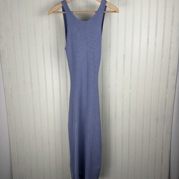 Freshman 1996 Ribbed Dress Women's Size Small in a Periwinkle Color Back Design - Picture 3 of 9